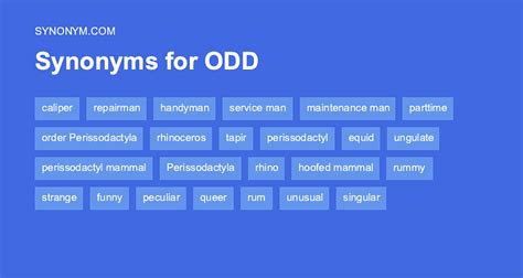 synonyms for odd